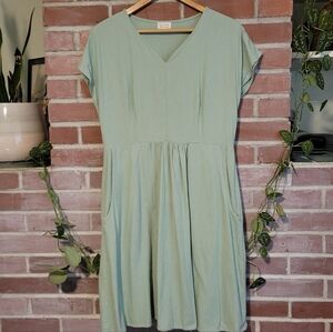 Field Day Linen Blend Midi Dress